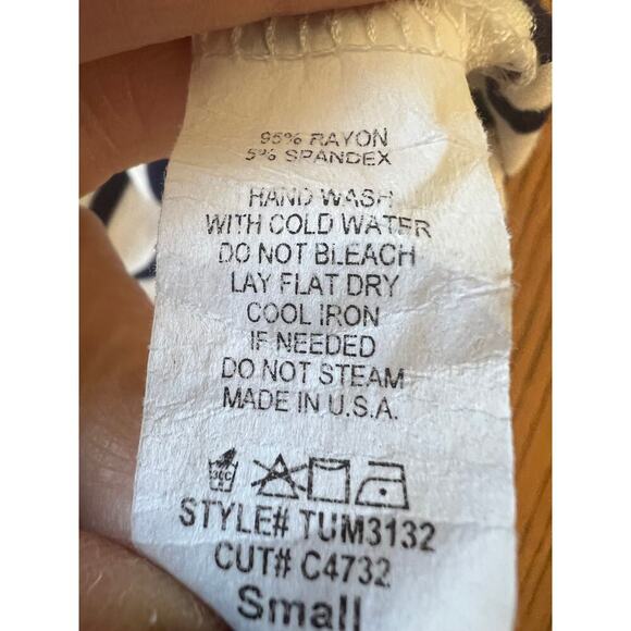 e.Luna stripe and floral crewneck T-shirt, women's size S - Picture 6 of 6